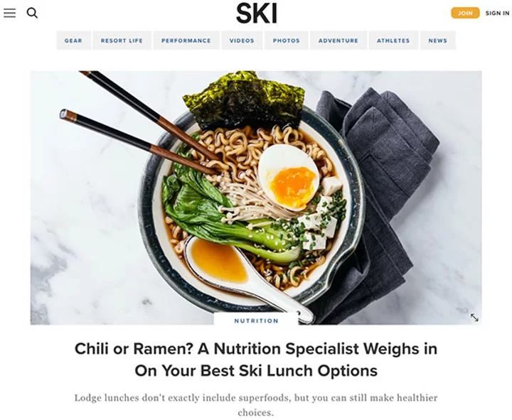 Chili or Ramen? A Nutrition Specialist Weighs in On Your Best Ski Lunch Options