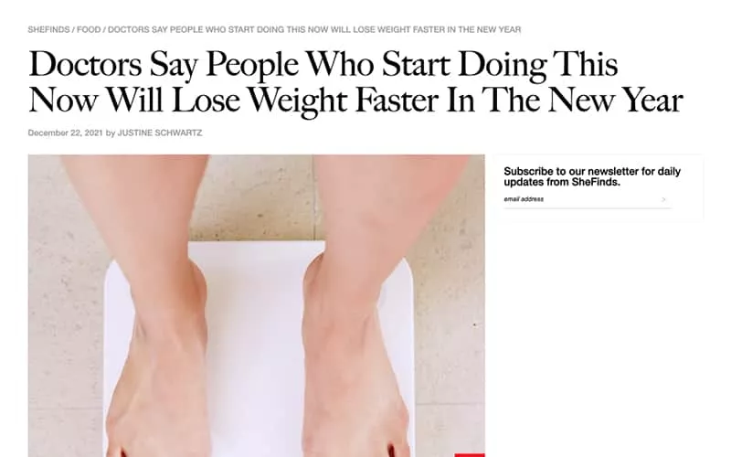 Doctors Say People Who Start Doing This Now Will Lose Weight Faster In The New Year